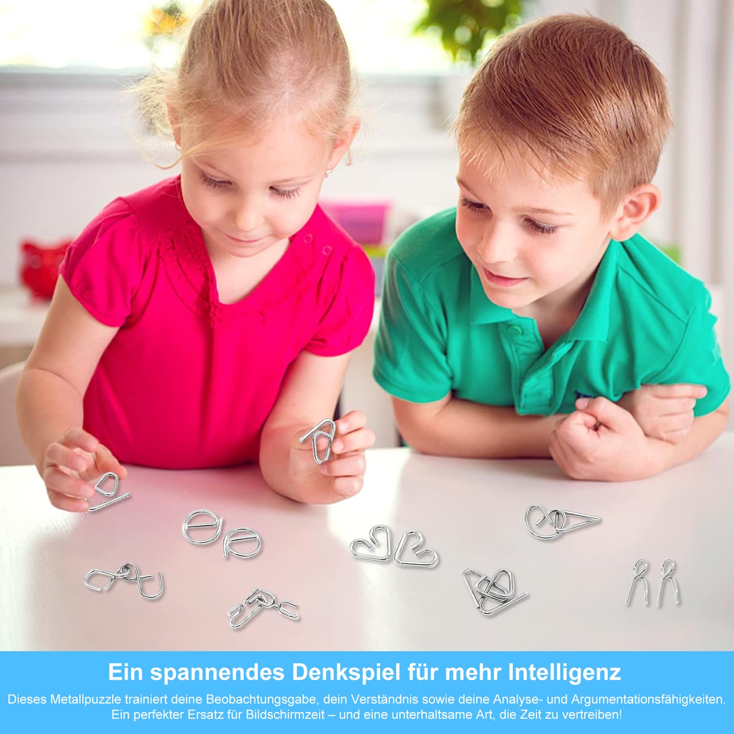 🔥 Das beste Neujahrsgeschenk 🎁 Metall-Montessori-Puzzle zum Knobeln