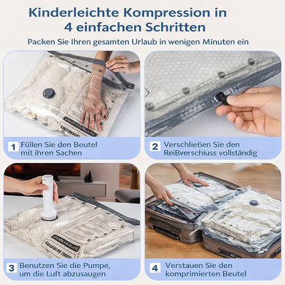 🔥LETZTER TAG – 49 % RABATT – Kabelloses Reise-Vakuum-Aufbewahrungsbeutel-Set mit Kompressionsfunktion
