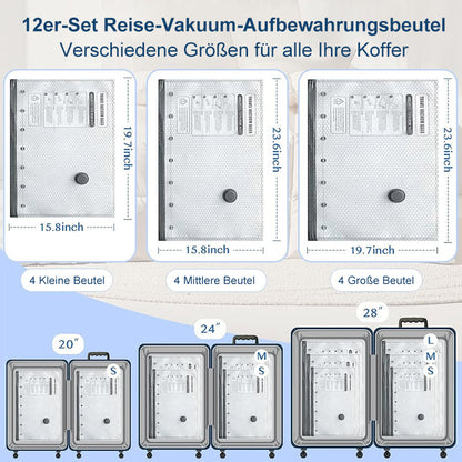 🔥LETZTER TAG – 49 % RABATT – Kabelloses Reise-Vakuum-Aufbewahrungsbeutel-Set mit Kompressionsfunktion