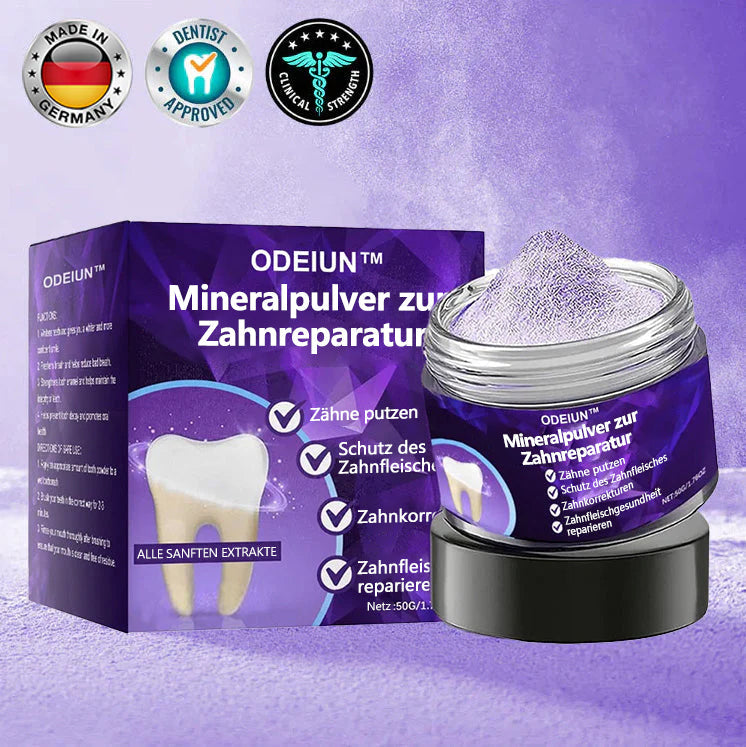 Blitzangebot 😍 – Nicht verpassen! – ODEIUN™ Mineralpulver zur Zahnreparatur 🦷 (von der BZÄK empfohlen) 👩‍⚕️ (Hilft bei Parodontitis und Mundgeschwüren, schützt vor Zahnverlust und unterstützt die Regeneration von zurückgehendem Zahnfleisch)
