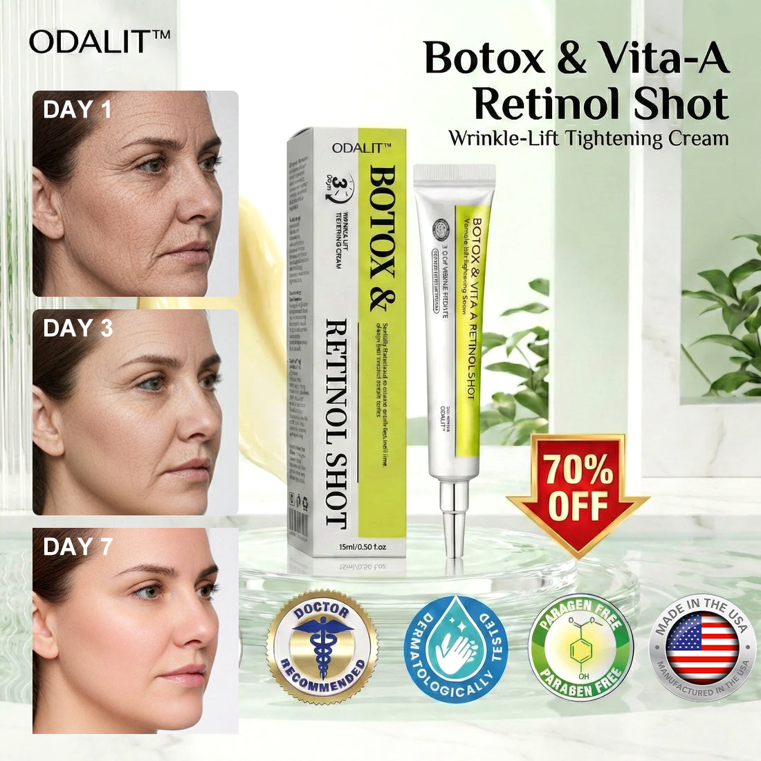 🎁 Letzter Aktionstag – Nicht verpassen – ODALIT™ Botox & Vita-A Retinol Shot ✨👁️ 👩‍⚕️ Dermatologisch geprüfte Formel für einen kraftvollen Lifting-Effekt und sichtbar reduzierte Schwellungen