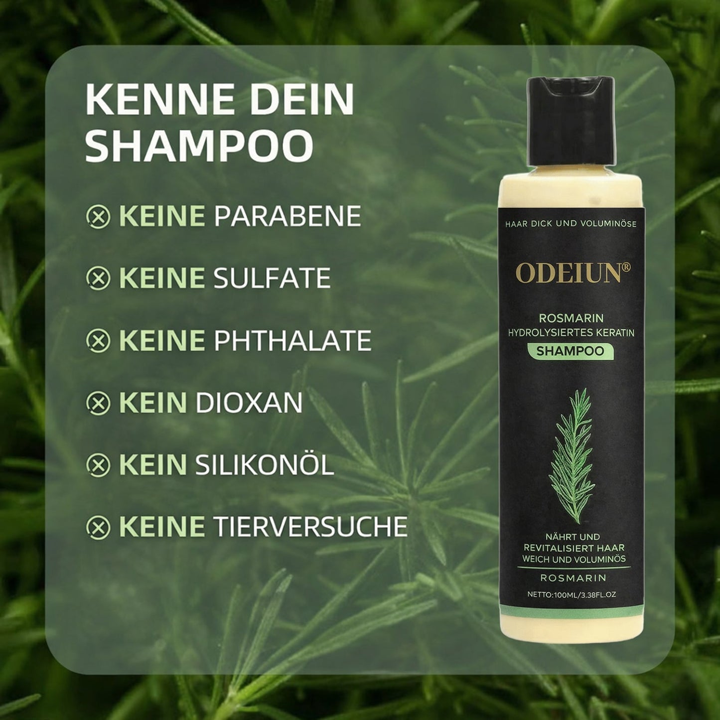 🔥LETZTER TAG – 49 % RABATT🌱 Bio-Rosmarin Shampoo – Unterstützt natürliches Haarwachstum