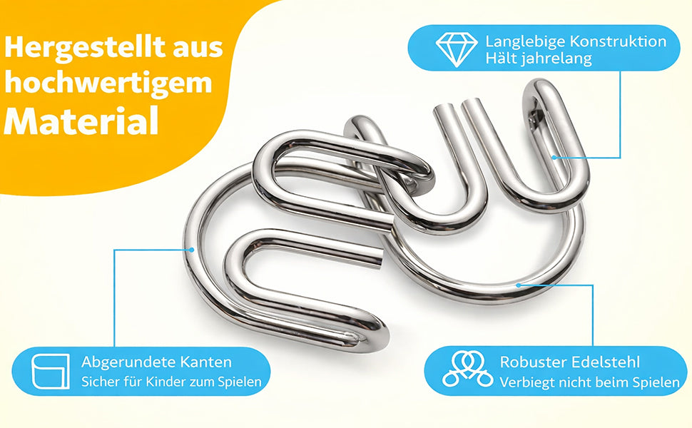 🔥 Das beste Neujahrsgeschenk 🎁 Metall-Montessori-Puzzle zum Knobeln
