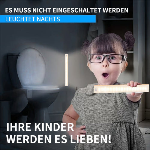 Nur noch 3 Stunden! 🌙 Nachtlicht mit Bewegungssensor für den Innenbereich, 🔋 1500 mAh Akku, per USB aufladbar, magnetische Befestigung, dimmbar 🌟