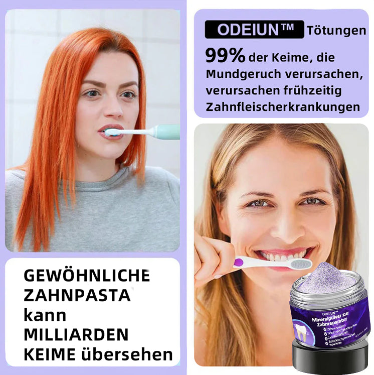 Blitzangebot 😍 – Nicht verpassen! – ODEIUN™ Mineralpulver zur Zahnreparatur 🦷 (von der BZÄK empfohlen) 👩‍⚕️ (Hilft bei Parodontitis und Mundgeschwüren, schützt vor Zahnverlust und unterstützt die Regeneration von zurückgehendem Zahnfleisch)