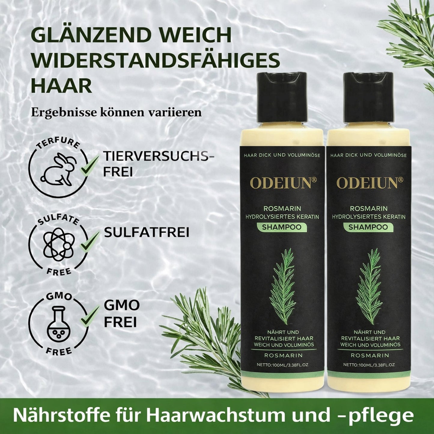 🔥LETZTER TAG – 49 % RABATT🌱 Bio-Rosmarin Shampoo – Unterstützt natürliches Haarwachstum