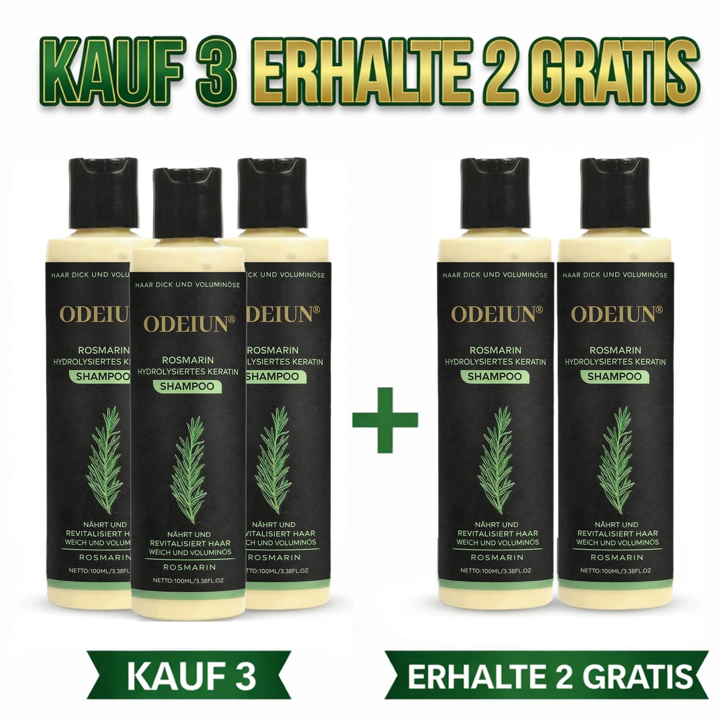 🔥LETZTER TAG – 49 % RABATT🌱 Bio-Rosmarin Shampoo – Unterstützt natürliches Haarwachstum