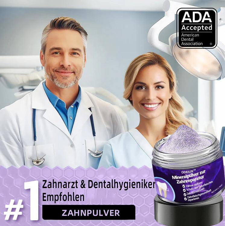 Blitzangebot 😍 – Nicht verpassen! – ODEIUN™ Mineralpulver zur Zahnreparatur 🦷 (von der BZÄK empfohlen) 👩‍⚕️ (Hilft bei Parodontitis und Mundgeschwüren, schützt vor Zahnverlust und unterstützt die Regeneration von zurückgehendem Zahnfleisch)