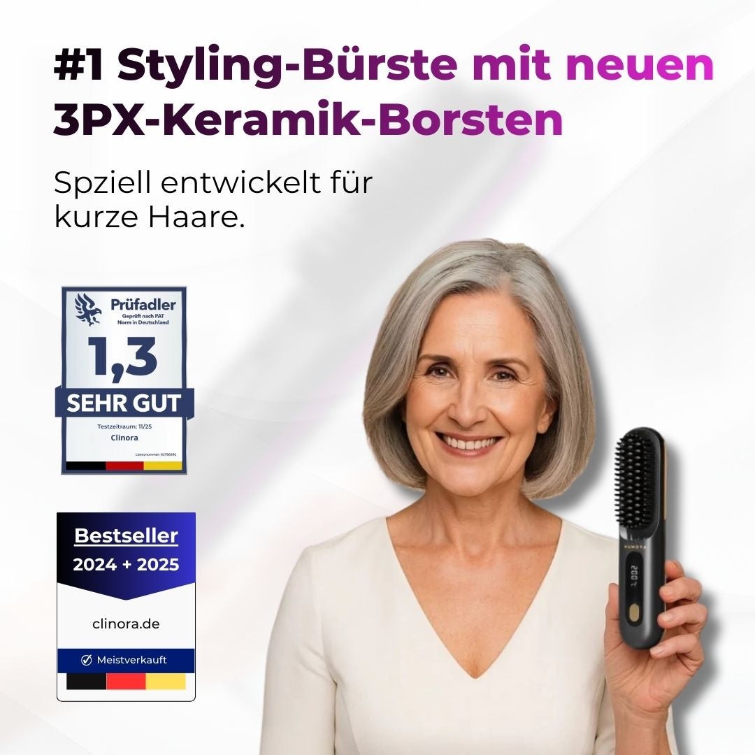 2026 LBMLBM™ Neue wiederaufladbare deutsche Technologie – Keramik-Heizbürste zum Haarglätten