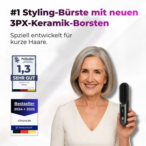 2026 LBMLBM™ Neue wiederaufladbare deutsche Technologie – Keramik-Heizbürste zum Haarglätten