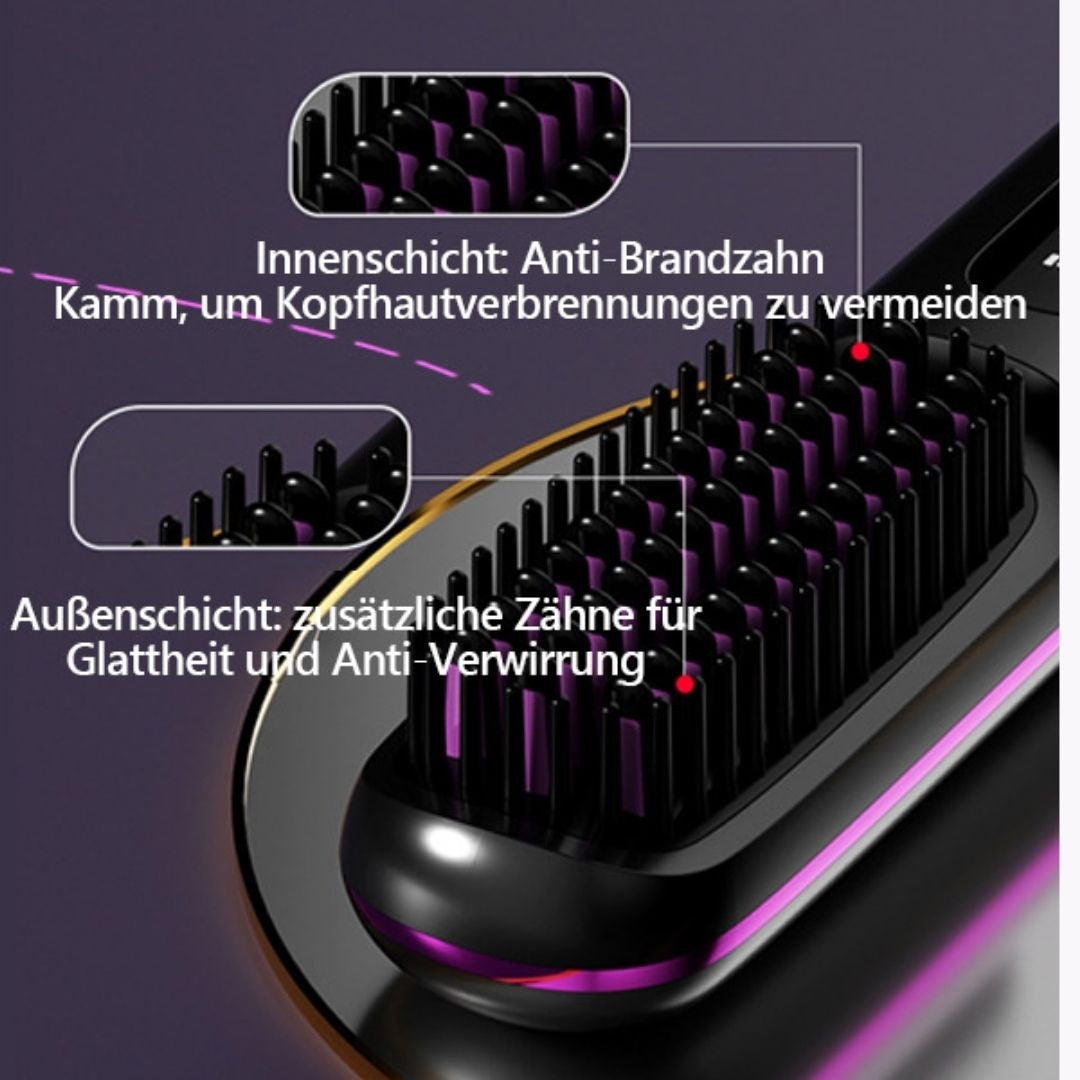 2026 LBMLBM™ Neue wiederaufladbare deutsche Technologie – Keramik-Heizbürste zum Haarglätten